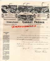 13- MARSEILLE-69- LYON- LETTRE CARRET FRERES-PATES ALIMENTAIRES RIVOIRE CARRET-SEMOULES TAPIOCAS-1910 - Levensmiddelen