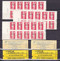 SPM- 7 Carnets De 1986/91 à La Moitié De La Faciale TB - Cuadernillos