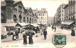 CPA Carte Postale France Le Havre Les Halles Centrales Animées 1908 VM60086 - Graville