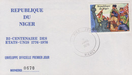 Enveloppe  FDC   1er   Jour    NIGER    Bicentenaire  De  La   REVOLUTION     Américaine    1976 - Indépendance USA