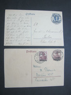 DANZIG , 2 Ganzsachen Gebraucht , Mit Viel Text - Postal  Stationery