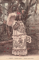 CPA TAHITI - Costume Ancien - Ancient Native Attire - Colorisé - Edition R P - Tahiti