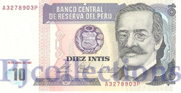 PERU' 10 INTIS 1987 PICK 129 UNC - Pérou