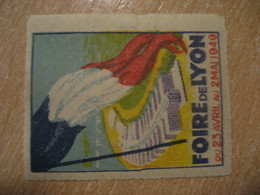 LYON Foire 1949 Flag Poster Stamp Vignette FRANCE Label - Toerisme (Vignetten)