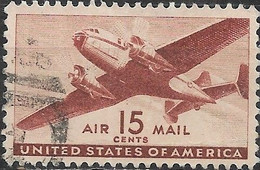 USA 1941 Air - Mail Plane - 15c. - Red FU - 2a. 1941-1960 Oblitérés