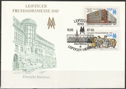 DDR 1987 MiNr.3080 - 3081  Leipziger Frühjahrsmesse 1987 SoSt. Altes Rathaus( D 6525 ) Günstige Versandkosten - Cartas