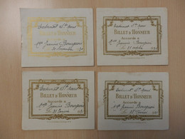 LOT DE 4 BILLETS D'HONNEUR EXTERNAT SAINTE MARIE 1930 1931 - Diploma & School Reports