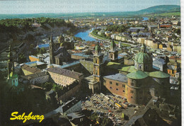 CARTOLINA  SALZBURG,AUSTRIA,BLICK VON FESTUNG AUF DOM UND FRANZISKANERKIRCHE,NON VIAGGIATA - Seekirchen Am Wallersee