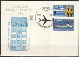 DDR 1986 MiNr.3003 - 3004  Leipziger Frühjahrsmesse 1986 SoSt. Flughafen( D 6599 ) Günstige Versandkosten - Cartas