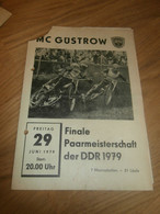 Speedway Güstrow 29.06.1979 , DDR Meisterschaft Finale , Programmheft / Programm / Rennprogramm , Program !!! - Motos