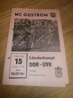 Speedway Güstrow 15.06.1979 , DDR - Ungarn , Programmheft / Programm / Rennprogramm , Program !!! - Motos