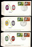 BELG.1961 1193-1194 FDC's  Gent Anderlecht & Gent : " EUROPA 61 " - 1961-70
