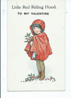 Valentine's Day Postcard Little Red Riding Hood National Series Unposted But Used - Saint-Valentin
