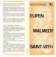 Belgique 1566 FDC Sur Dépliant Descriptif De La Régie Des Postes Belges ° 4890 MALMEDY 12-12-1970 - 1961-70