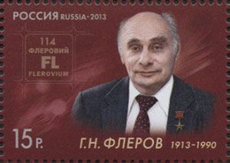 Russia 2013 100th Of The Nuclear Physicist Georgy Flerov Stamp Mint - Atom