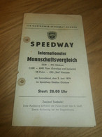 Speedway Güstrow 02.06.1979 , DDR - Polen - CSSR , Programmheft / Programm / Rennprogramm , Program !!! - Motos