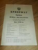 Speedway Güstrow 12.03.1978 , Leszno , Programmheft / Programm / Rennprogramm , Program !!! - Motos