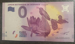 Billet Euro Souvenir 2016-1 Jardin Botanique De Deshaies Guadeloupe - Fictifs & Spécimens