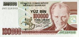 TURKEY TURQUIA 100000 LIRASI P 206 1970 UNC SC NUEVO - Turquie
