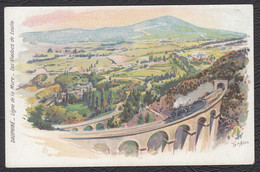 Delcampe - 38 Chemin Fer Ligne La Mure Train St Georges Commiers Monteynard Viaduc Loulla Motte D'Aveillans Tamagno Illustrateur - La Mure