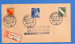 Allemagne Zone Française 1947 Lettre Einschreiben De Landau (G11409) - Sonstige & Ohne Zuordnung