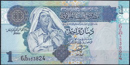 Billet De Banque Neuf - 1 Dinar Central Bank Of Libya Mouammar Kadhafi - N° 622553824 - État De Libye - Libië