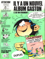 PUB ALBUM GASTON LAGAFFE " LAGAFFE MERITE DES BAFFES " 1979 ( 1 ) - Objets Publicitaires