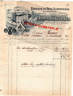 13-MARSEILLE-RARE FACTURE F. RAMPAL & A. GUERIN- FABRIQUE PATES ALIMENTAIRES LA SEMEUSE-PASSAVY LA BOURBOULE 1914 - Levensmiddelen