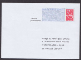 FRANCE ENTIER POSTAL PAP PRE-TIMBRE MARIANNE DE LAMOUCHE VERSO ORANGE - PAP: Antwort/Lamouche