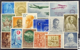 India 1961 Complete Year Pack / Set / Collection Total 16 Stamps (No Missing) MNH As Per Scan - Años Completos