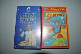 K7 VHS Superman/Caméras Cachées/Baby/Buck O'Hare Bon état Vente En Belgique Uniquement Envoi Mondial Relay 5 € - Autres & Non Classés