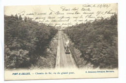 Pont à Celles Chemin De Fer Vu Du Grand Pont ( Train Locomotive à Vapeur ) - Pont-à-Celles