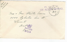 57281) Canada C.A.P.O. No.10 Goose Bay Military Censor Postmark Cancel 1942 R.C.A.F. Military Mail - Histoire Postale