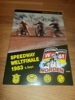 Speedway Norden Weltfinale 4.09.1983  , Programmheft / Programm / Rennprogramm , Program !!! - Motos