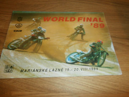 Langbahn WM Marienbad 20.8.1989 , Speedway , Marianske Lazne , Programmheft / Programm / Rennprogramm , Program !!! - Motos