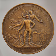 France Médaille / Medal "DEVOUEMENT - COURAGE" (H. Dubois) Bronze - Professionnels / De Société