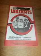 Speedway Weymouth , 24.08.1978 , Programmheft / Programm / Rennprogramm , Program !!! - Motos