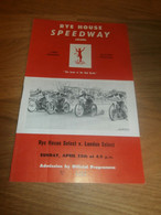 Speedway Rye House , 25.04.1965 , Programmheft / Programm / Rennprogramm , Program !!! - Motos