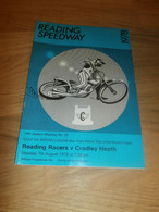 Speedway Reading , 7.8.1978 , Cradley , Programmheft / Programm / Rennprogramm , Program !!! - Motos