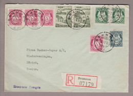 Norwegen 1955-02-25 Drammen R-Brief Nach Zürich - Covers & Documents