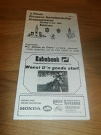 Grasbahn Eenrum , 5.05.1985 , Speedway , Programmheft / Programm / Rennprogramm , Program !!! - Motos