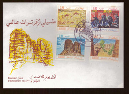 Algérie FDC Enveloppe Premier Jour 1983 Timbre Timbres N° 794 à 797 Série Complète Patrimoine Mondial De Tassili - Algeria (1962-...)