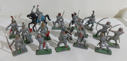 I109866 Lotto 15 Soldatini CRESCENT - Medievali (Britannici) - Cm 7 - Militari
