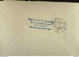 Orts-Brief Mit ZKD-Kastenstempel "Institut Für Kraftwerke Außenstelle 110 Berlin"vom 19.2.71 Von Pankow Nach Lichtenberg - Zentraler Kurierdienst