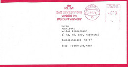 GERMANIA - AFFRANCATURA MECCANICA ROSSA "KLM ..." FRANKFURT AM MAIN*29.6.78* SU BUSTA COMMERCIALE - Machine Stamps (ATM)