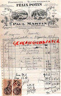 77- COULOMMIERS- PANTIN-LA VILLETTE-FACTURE FELIX POTIN-PRODUITS ALIMENTAIRES- PAUL MARTIN RUE DE LA PECHERIE-1927 - Alimentaire