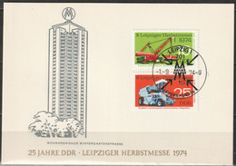 DDR 1974 MiNr.1973 - 1974  Leipziger Herbstmesse 1974 ( D 6825 ) Günstige Versandkosten - Cartas
