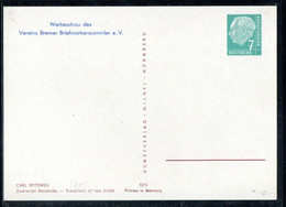 Bund 1954: PP 6/3:  Postkarte      (B007) - Privé Postkaarten - Ongebruikt
