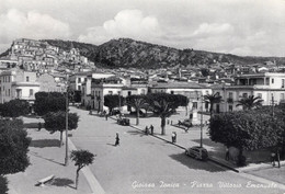 GIOIOSA JONICA - CARTOLINA FG SPEDITA NEL 1954 - PIAZZA VITTORIO EMANUELE - ANIMATA E MOVIMENTATA - AUTO EPOCA - Reggio Calabria