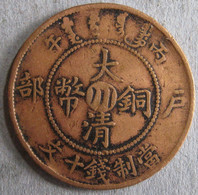 Szechuan , Empire 10 Cash ND 1906 Cuivre, Y# 10t - Cina